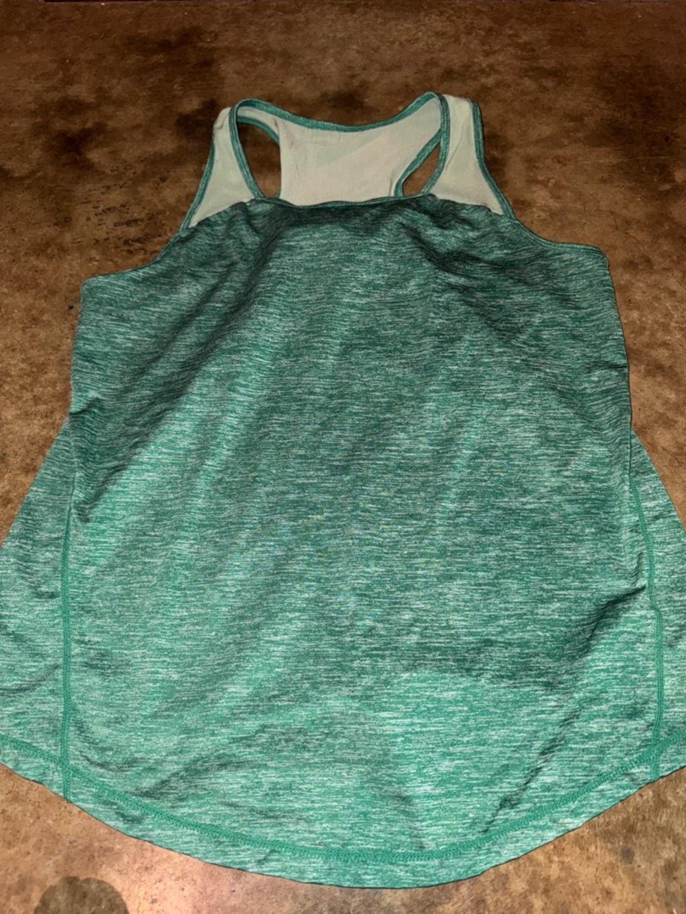 Heathered Teal Racerback Tank Top - Women